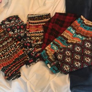 Lot of 6 fall/Christmas leggings